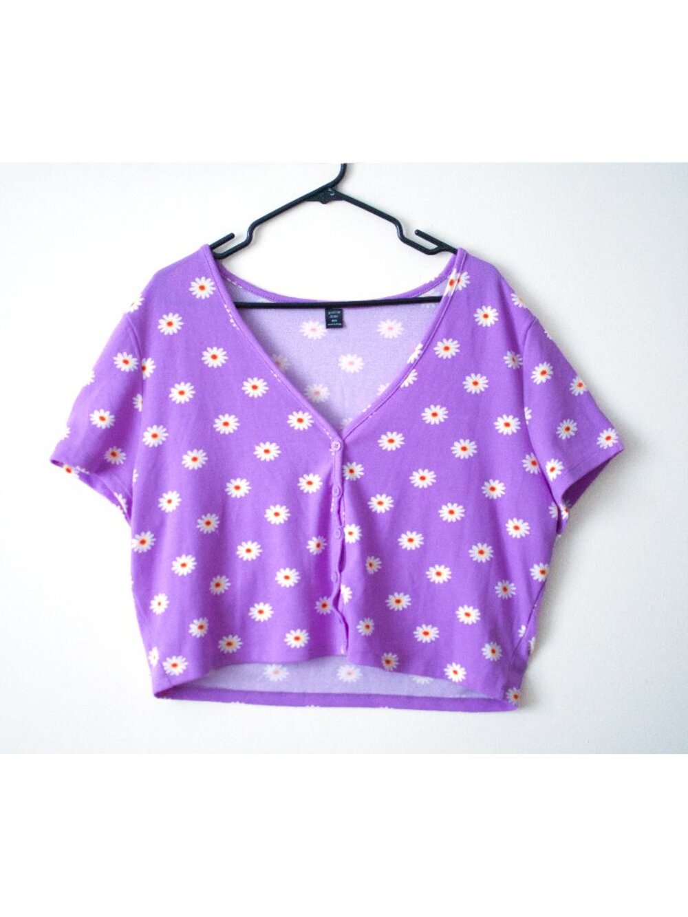 Purple short sleeve cardigan / 4XL / Shein